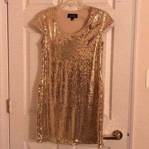 Gold Sequin Dress